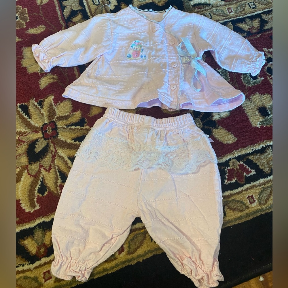 0-3M baby girl matching outfit